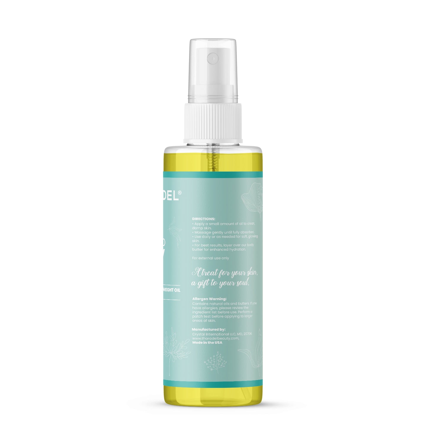 Tharadel SilkShine Body Oil – Fragrance-Free